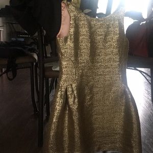 Gold dress with pink inside